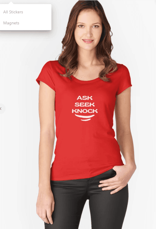 Ask Seek Knock Fitted Scoop T-Shirt